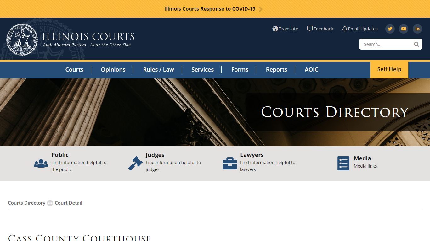 Cass County Courthouse - Administrative Office of the Illinois Courts