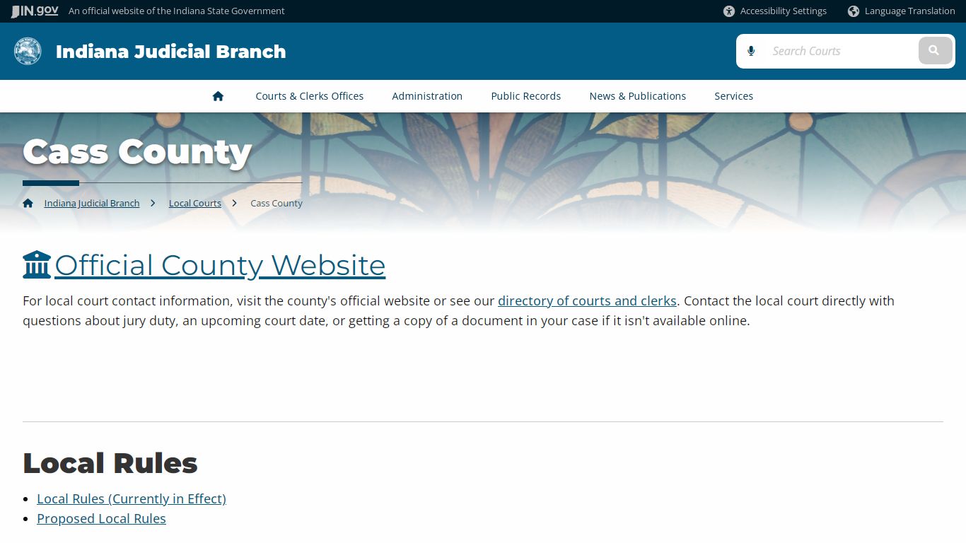 Cass County - Indiana Judicial Branch